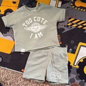 Star Wars Yoda Green Set with White Print